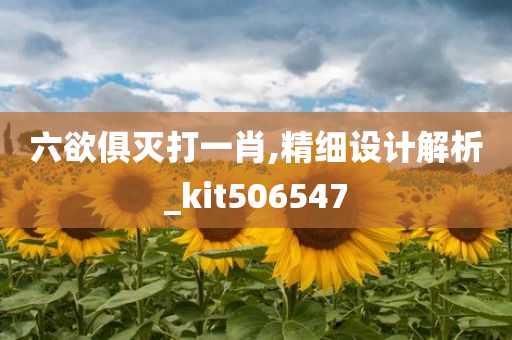 六欲俱灭打一肖,精细设计解析_kit506547