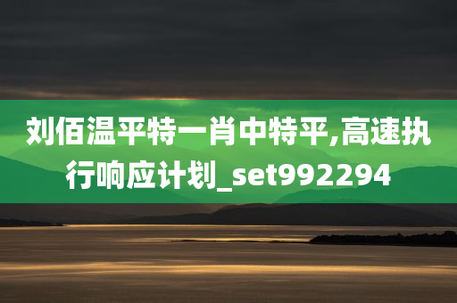 刘佰温平特一肖中特平,高速执行响应计划_set992294