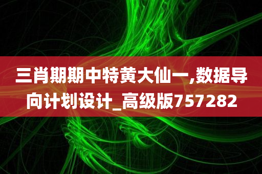 三肖期期中特黄大仙一,数据导向计划设计_高级版757282