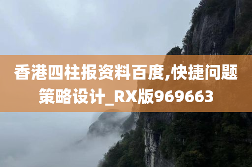 香港四柱报资料百度,快捷问题策略设计_RX版969663