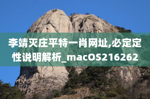 李靖灭庄平特一肖网址,必定定性说明解析_macOS216262