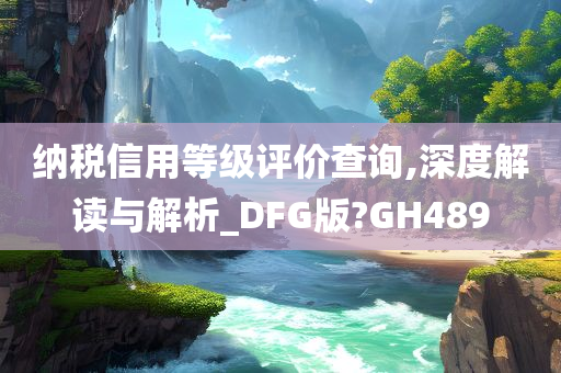 纳税信用等级评价查询,深度解读与解析_DFG版?GH489