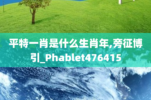 平特一肖是什么生肖年,旁征博引_Phablet476415