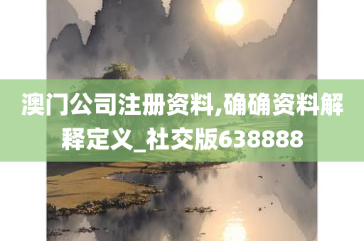 澳门公司注册资料,确确资料解释定义_社交版638888