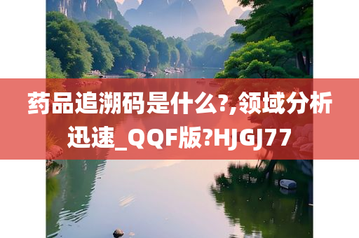 药品追溯码是什么?,领域分析迅速_QQF版?HJGJ77