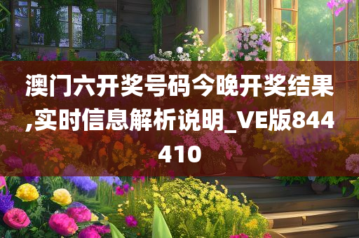 澳门六开奖号码今晚开奖结果,实时信息解析说明_VE版844410