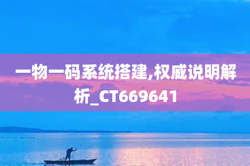 一物一码系统搭建,权威说明解析_CT669641