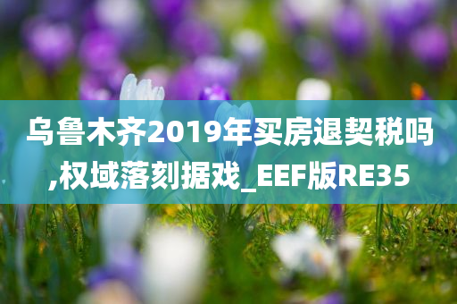 乌鲁木齐2019年买房退契税吗,权域落刻据戏_EEF版RE35