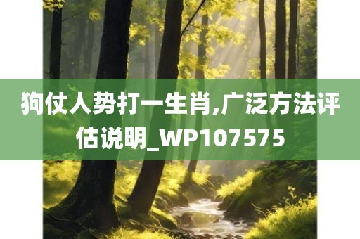 狗仗人势打一生肖,广泛方法评估说明_WP107575