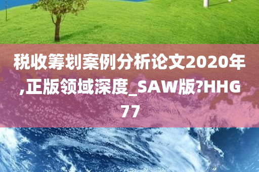 税收筹划案例分析论文2020年,正版领域深度_SAW版?HHG77