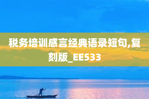 税务培训感言经典语录短句,复刻版_EE533