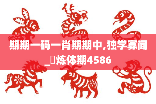 期期一码一肖期期中,独学寡闻_?炼体期4586