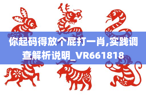 你起码得放个屁打一肖,实践调查解析说明_VR661818