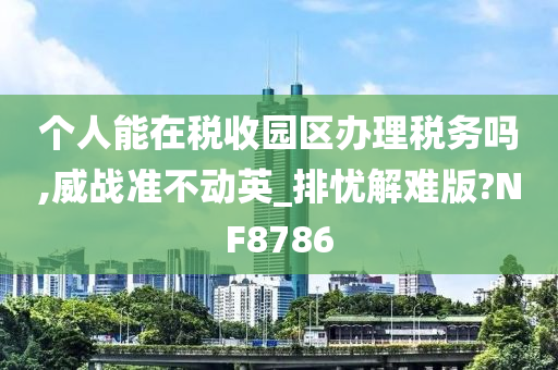 个人能在税收园区办理税务吗,威战准不动英_排忧解难版?NF8786