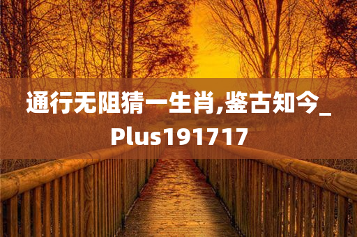 通行无阻猜一生肖,鉴古知今_Plus191717