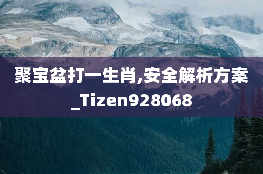 聚宝盆打一生肖,安全解析方案_Tizen928068