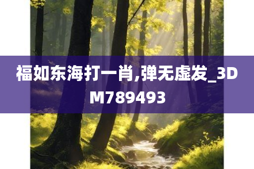 福如东海打一肖,弹无虚发_3DM789493