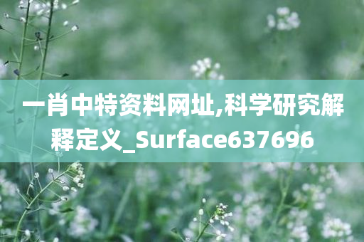 一肖中特资料网址,科学研究解释定义_Surface637696