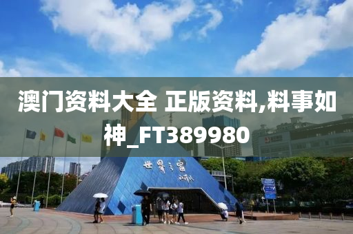 澳门资料大全 正版资料,料事如神_FT389980