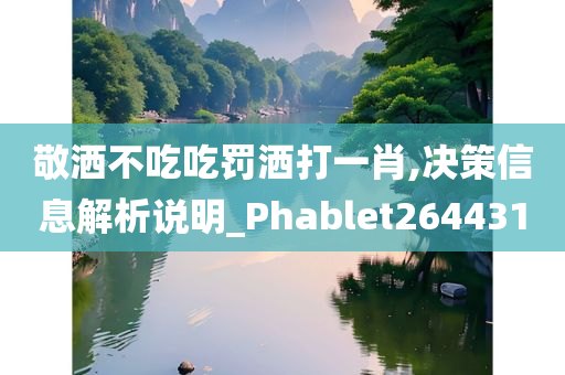 敬洒不吃吃罚洒打一肖,决策信息解析说明_Phablet264431