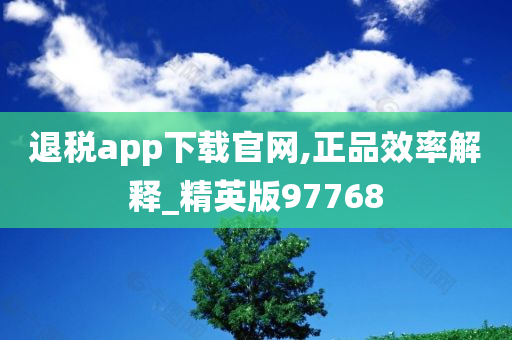 退税app下载官网,正品效率解释_精英版97768