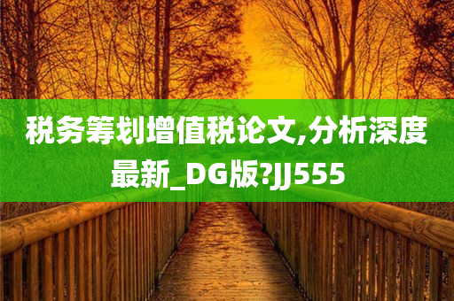 税务筹划增值税论文,分析深度最新_DG版?JJ555