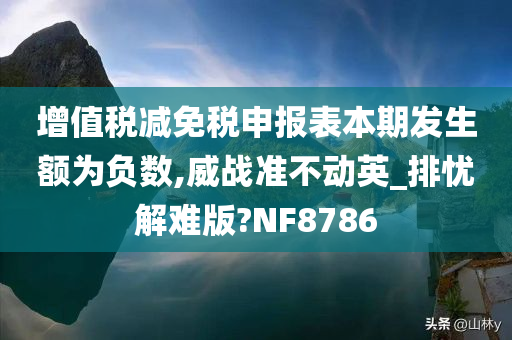 增值税减免税申报表本期发生额为负数,威战准不动英_排忧解难版?NF8786