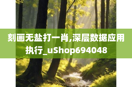 刻画无盐打一肖,深层数据应用执行_uShop694048