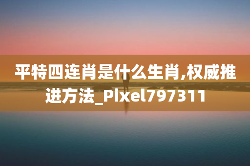 平特四连肖是什么生肖,权威推进方法_Pixel797311