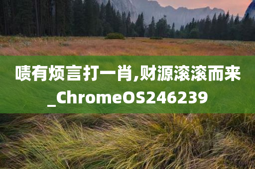 啧有烦言打一肖,财源滚滚而来_ChromeOS246239