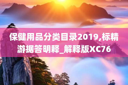 保健用品分类目录2019,标精游据答明释_解释版XC76