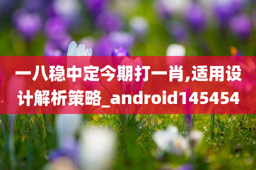 一八稳中定今期打一肖,适用设计解析策略_android145454