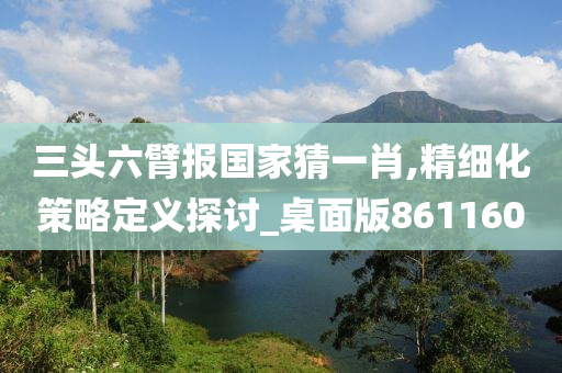 三头六臂报国家猜一肖,精细化策略定义探讨_桌面版861160