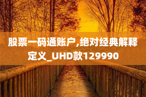 股票一码通账户,绝对经典解释定义_UHD款129990