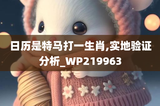 日历是特马打一生肖,实地验证分析_WP219963