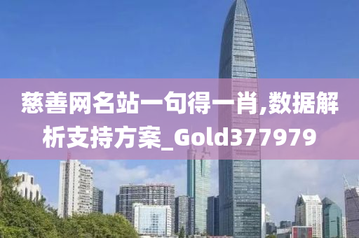 慈善网名站一句得一肖,数据解析支持方案_Gold377979