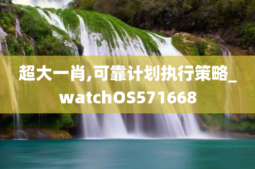 超大一肖,可靠计划执行策略_watchOS571668