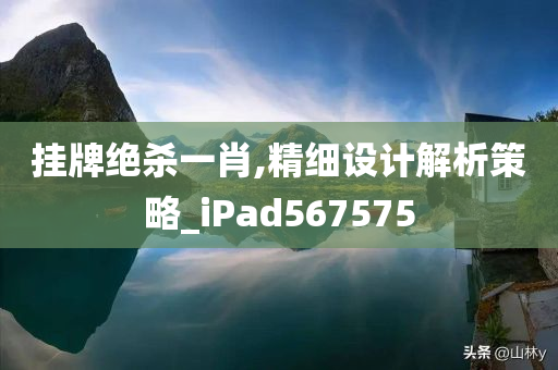 挂牌绝杀一肖,精细设计解析策略_iPad567575