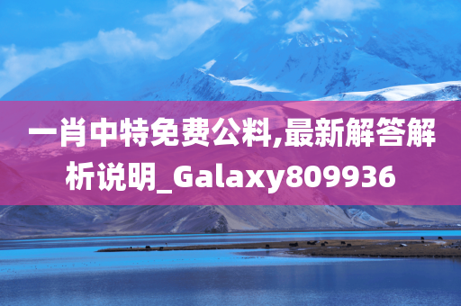 一肖中特免费公料,最新解答解析说明_Galaxy809936