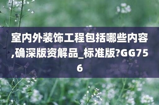 室内外装饰工程包括哪些内容,确深版资解品_标准版?GG756