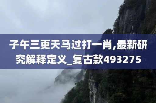 子午三更天马过打一肖,最新研究解释定义_复古款493275