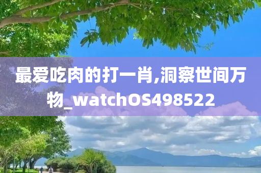 最爱吃肉的打一肖,洞察世间万物_watchOS498522