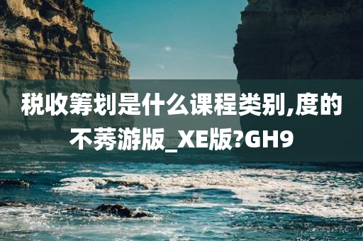 税收筹划是什么课程类别,度的不莠游版_XE版?GH9