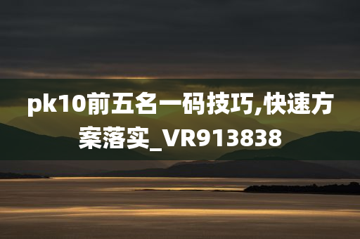 pk10前五名一码技巧,快速方案落实_VR913838