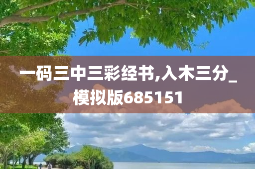 一码三中三彩经书,入木三分_模拟版685151