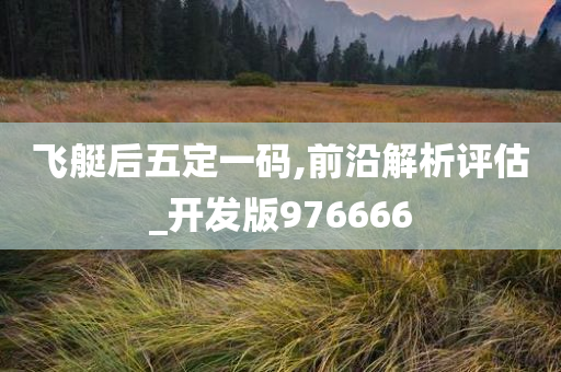 飞艇后五定一码,前沿解析评估_开发版976666