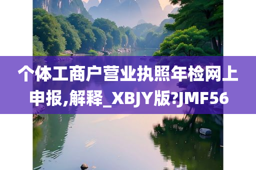 个体工商户营业执照年检网上申报,解释_XBJY版?JMF56