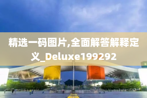 精选一码图片,全面解答解释定义_Deluxe199292