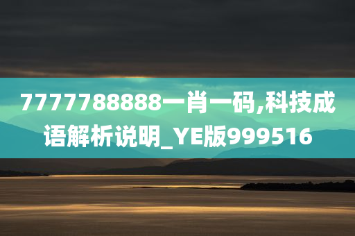 7777788888一肖一码,科技成语解析说明_YE版999516