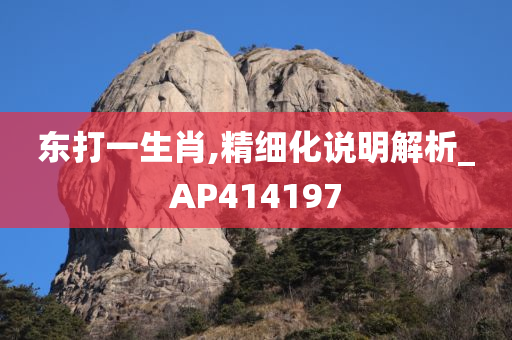 东打一生肖,精细化说明解析_AP414197